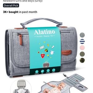 Alatino Gray Portable Changing Pad